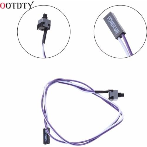OOTDTY 2018 Fashion Los PC Computer Desktop ATX Power On Supply Reset Cable Cord Switch Connector