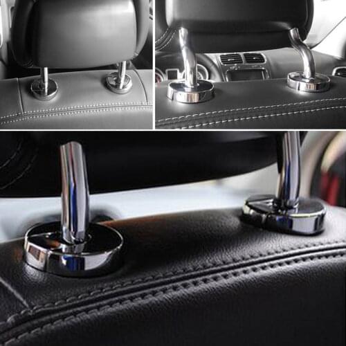 A Pair Chrome Seat Rear Headrest Trim Cover Rod Molding Fit for Jeep COMPASS PATRIOT