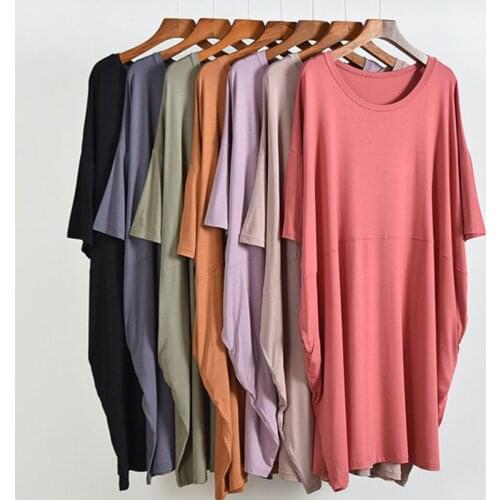 Plus Fat 100 Kg Nightdress Women New Short Sleeve Modal Nightgowns Female Loose Soft Sleepwear Dress Ladies Night Shirt