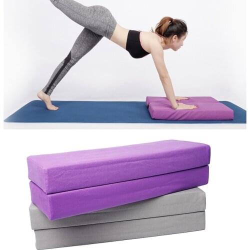 Folding Yoga Bolster For Yin Yoga Rectangular Kapok Filling Washable Cover Organic Cotton Cushion Restorative Yoga Tube Pillow