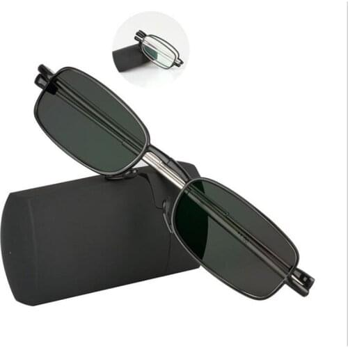 2018 Transition Sun Portable Photochromic Reading Glasses Men Women Glasses Slim Mini Folding Spectacle Readers