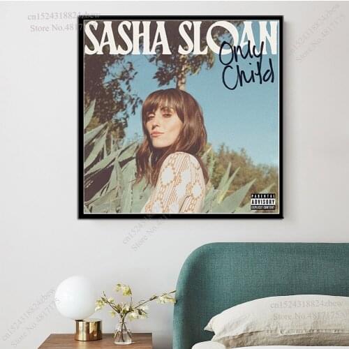 Sasha Sloan Poster Rapper Singer Music Album Only Child Canvas Painting Wall Art Posters and Prints Home Decor