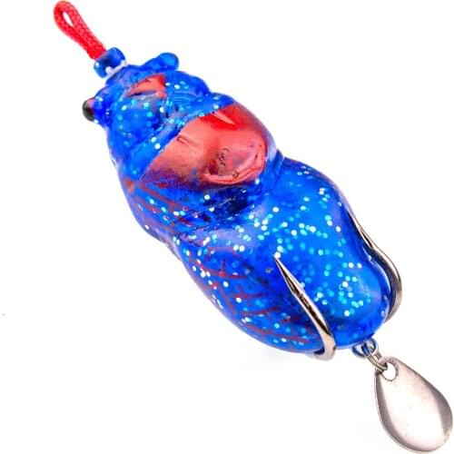 Soft frog lure artificial bass frog lure soft body baits Artificial topwater surface silicone bait soft plastic fishing lures