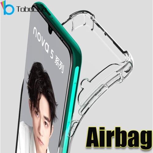 Transparent Shockproof Cover Case for Huawei P Smart Z Plus 2019 P10 P40 Pro E P30 Lite New P20 Pro Nova 3 3i 5T AIRBAG Silicone