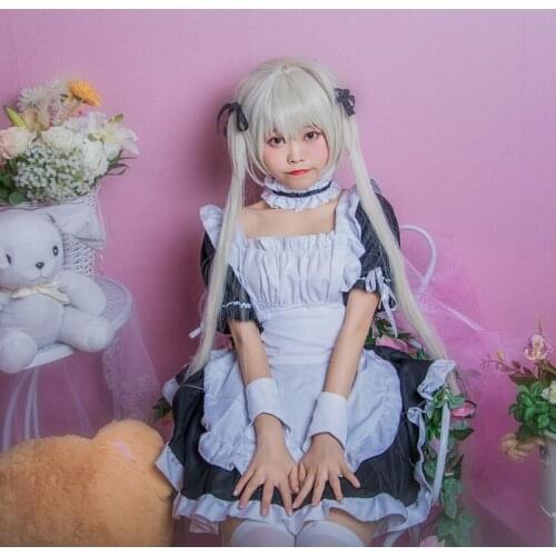 Plus size Cute French Maid Cosplay Costume Lolita Dress Gothic Mini Lace Dress Adult Women Carnival Halloween Outfit For Girls