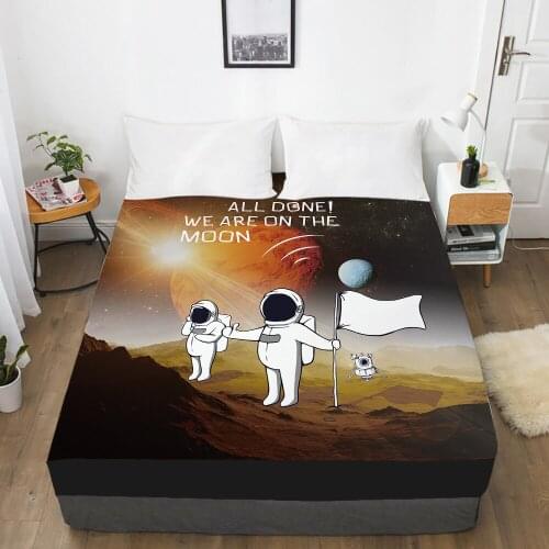 Cartoon Childrens Elastic fitted sheet bed sheet With An Elastic Band Mattress Cover Bed cover for kids baby Space starlight