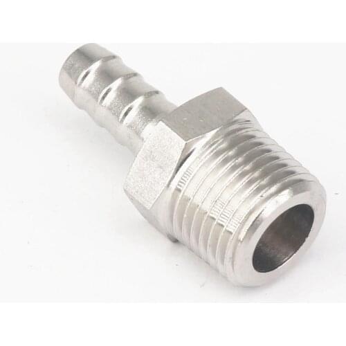 Hose Barb I/D 16mm x 1/2" BSPT Male Thread 304 Stainless steel coupler Splicer Connector fitting for Fuel Gas Water