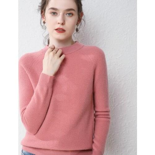Zocept New Womens Round Neck Sweater for Fall Winter Causal Computer Knitting Twisted Merino Wool Warm Pullovers