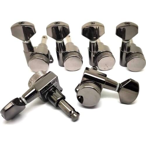 6Pcs Right Hand Guitar Locking Tuners tuning Pegs Machine Heads JN-P7 SP fit TL ST guitar Black nickel