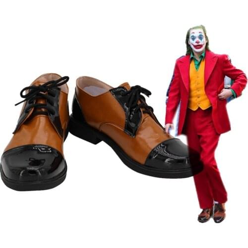 High Quality 2019 Joker Arthur Fleck Joker Joaquin Phoenix Cosplay Shoes Boots Halloween Carnival Party Cosplay Costume Prop