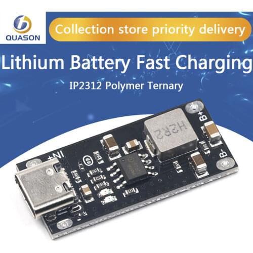 Type-C USB Input High Current 3A Polymer Ternary Lithium Battery Quick Fast Charging Board IP2312 CC/CV Mode 5V To 4.2V