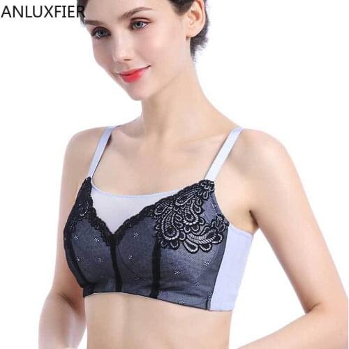 X9005 Lady Fashion Lace Bras No Steel Full Cap After Surgery Bras Plus Size Clothing for Women Wireless Bra