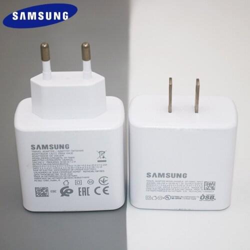 Original 45W Super Fast Charger EU US Plug Power Wall Adaptive For Galaxy A11 A70 A90 A80 S21 S20 FE S10 S9 Plus Note 20 Ultra