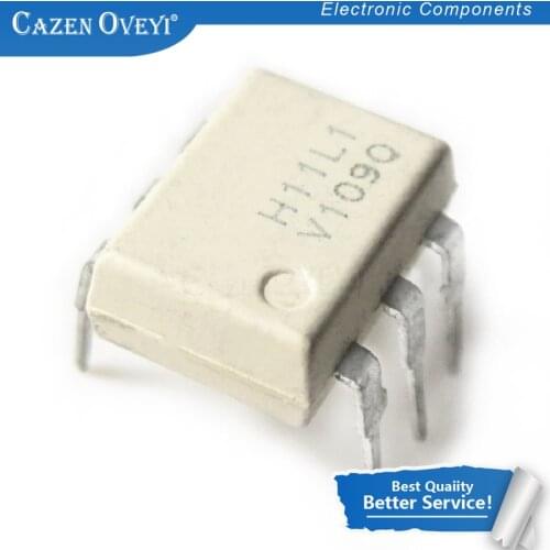 10pcs/lot H11L1 DIP-6 SMD-6 H11L1M Schmitt trigger output at a high speed In Stock