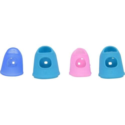 4pcs Silicone Guitar Thumb Finger Picks Protector case Plectrum Fingertip Colors Random