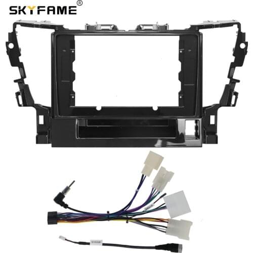 Car Radio Fascia Frame Cable For TOYOTA Alphard 30 SericesVellfire 2015-2020 Stereo Android Dashboard Kit Face Plate fascia