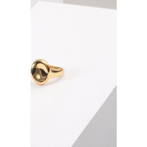Stainless Steel Irregular Simple Designer Gold Ring Texture Design Cool Rings Gift For Women Luxury Gothic Accessories Jewelry
