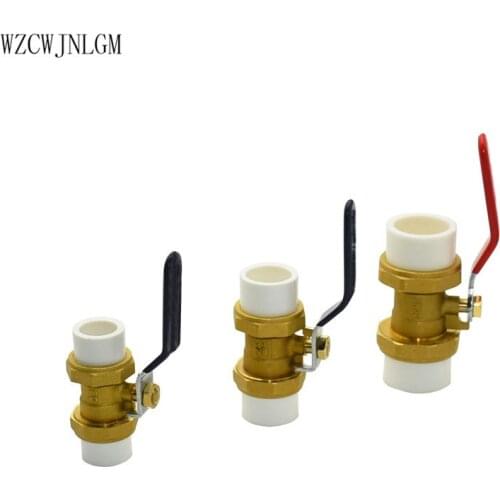Red Non-slip Handle PVC Ball Valve 20mm/25mm/30 mm Inner Diameter 2 Way Slip Ends Water Shut Off flow controller Valve 1pcs
