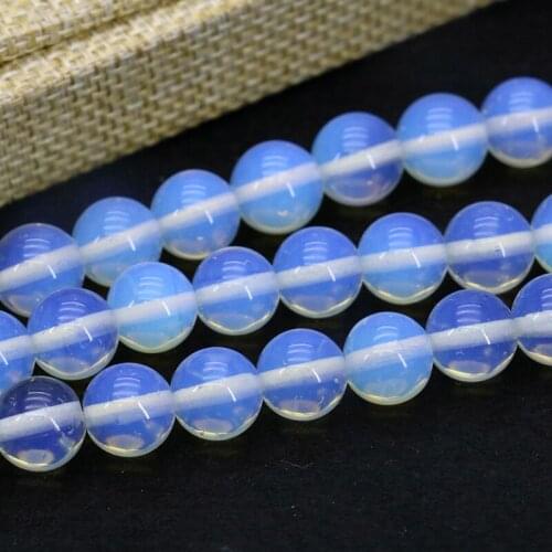 Round!White opal loose beads 10mm 15inches DIY stone beads women fashion jewelry design wholesale retail
