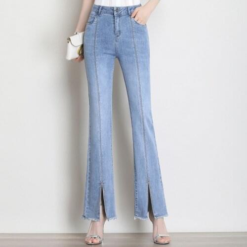 KUANGNAN Womens High Jeans