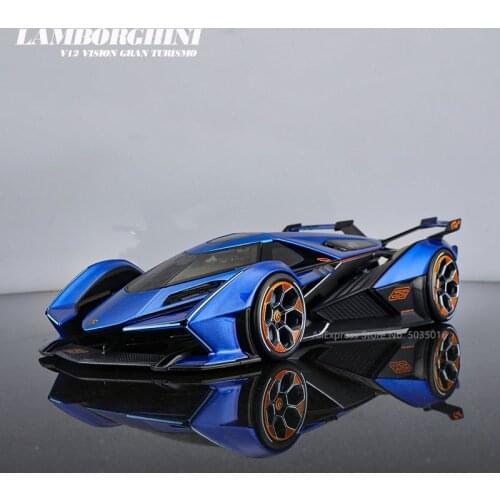 Maisto 1:18 Latest hot sale Lamborghini V12 VISION GRAN TURISMO blue alloy die-casting model car decoration collection gift
