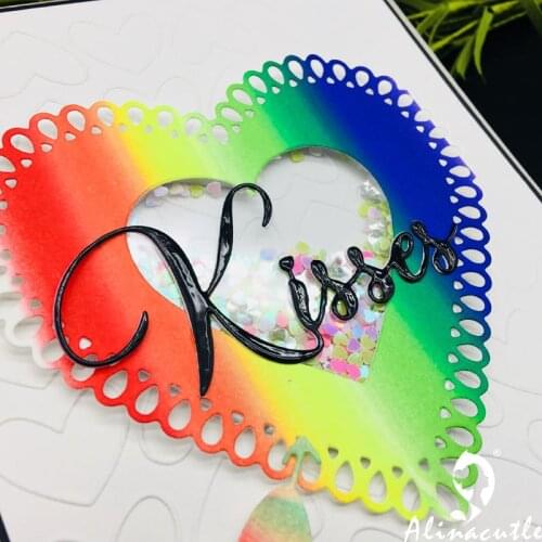 DIE CUT METAL CUTTING DIES die cut kiss letters Alinacraft Scrapbook paper craft album card punch knife art cutter die