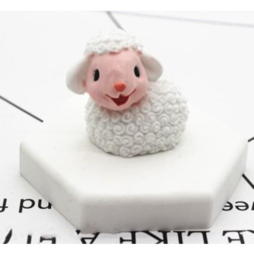 Cute 3D Sheep Candle Silicone Mold Resin Clay Carving Soap Molds Mould Fondant Cake Decorating Tools Candle Making Supplies