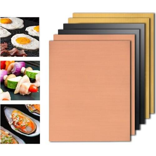 Reusable Non-stick BBQ Grill Mat 40*33cm Baking Mat Cooking Pad Grilling Sheet Heat Resistance Easily Cleaned Kitchen Tools