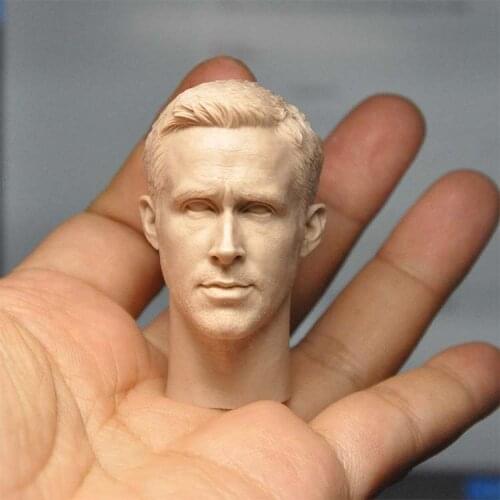 1/6 Scale Male Killer Ryan Gosling Unpainted Head Model for 12''Figure DIY