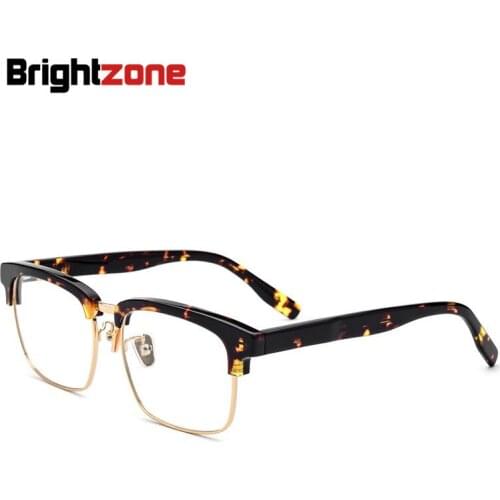 Brightzone Foreign Trade Hot Sell Acetate Glasses Frame High Archives Men Women Square Spectacle Frame Plain Lens