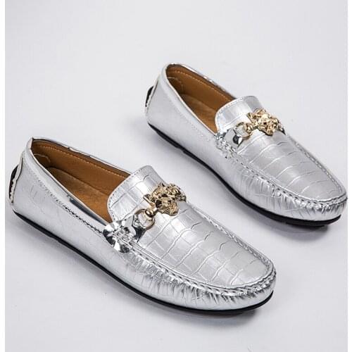 Top Quality New Flats Large Size 48 High Quality Spring Autumn Genuine Leather Shoes Men Warm Flats Driving Shoes Casual Shoes