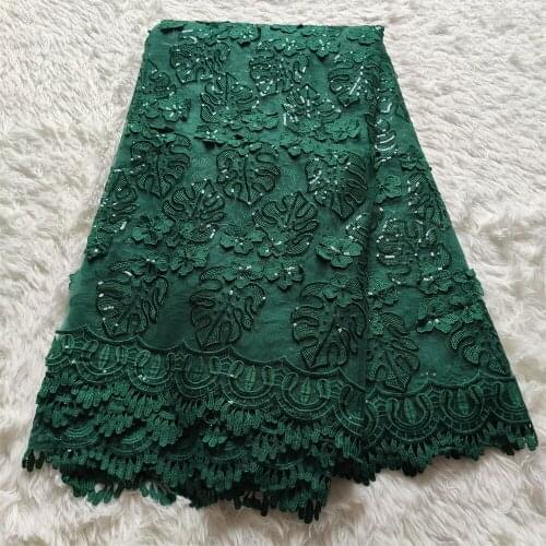 Latest French Tulle Lace Fabric 5 Yards 2021 High Quality Nigerian Women Wedding Sequins Embroidery African Lace Fabric JL057