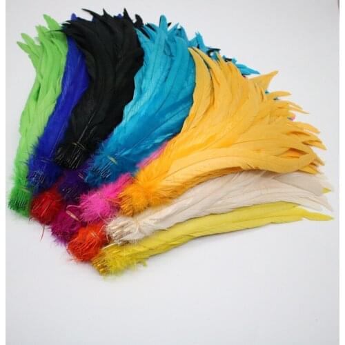 Wholesale New 100PCS/lot 25-40CM Rooster tail Feathers For Decoration Craft Feather Christma Diy Pheasant Feather