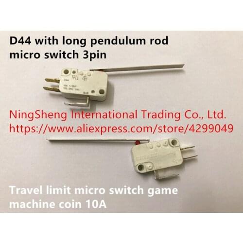 Original new 100% D44 with long pendulum rod micro switch 3pin travel limit micro switch game machine coin 10A