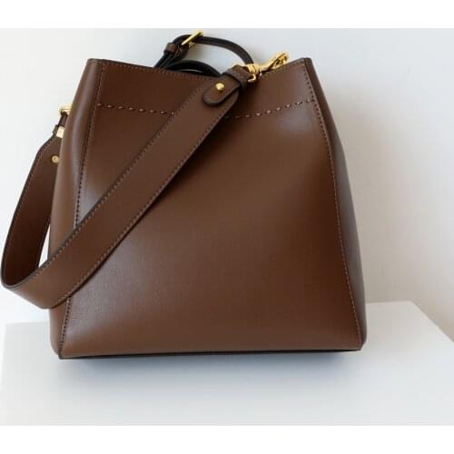 OUSSON 2021 Women Fashion Travel Work Large Capacity One-Shoulder Bag Ladies Soft Leather Big Tote Bucket Bag