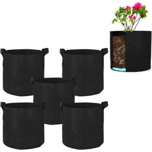 Portable Grow Bags Garden Plants Growth Seedling Pots Fabric Eco-Friendly Aeration For Greenhouse Agriculture Vegetable Tools