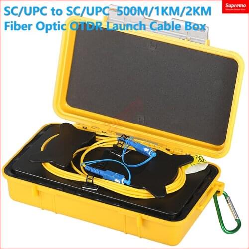 SC/UPC to SC/UPC Fiber Optic OTDR Launch Cable Box OTDR Zone Eliminator 1310/1550nm SC UPC to SC UPC Single-Mode Fiber Rings