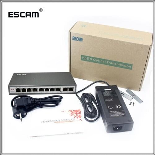 8 Ports POE Switch Network Phone and IP cameras wireless AP power CCTV System NVR POE Power Supply Adapter