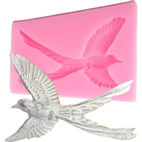 Flying Swallow Fondant Molds Bird Animal Silicone Mould Cake Decorating Tools Candy Polymer Clay Chocolate Gumpaste Moulds