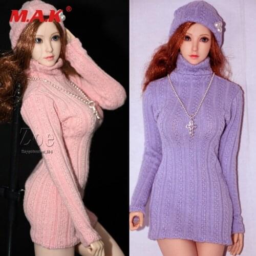IN STOCK 1/6 scale Female action figure Knitted skirt Sweater Hat Necklace Set TBLeague JO Lan fit 12 inch female figure body