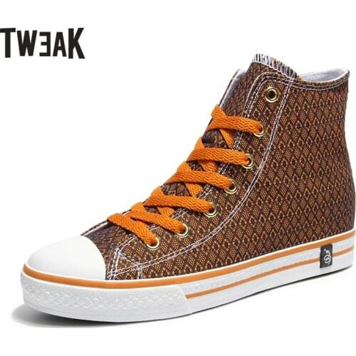 Spring and Summer Girls Invisible Increase Womens Shoes High-top Yarn-dyed Fabric Womens Shoes Canvas Shoes