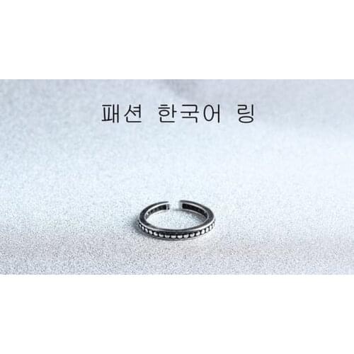 S925 silver ladies ring Korean jewelry vintage literary small chrysanthemum flower plain jewelry open ring allied express