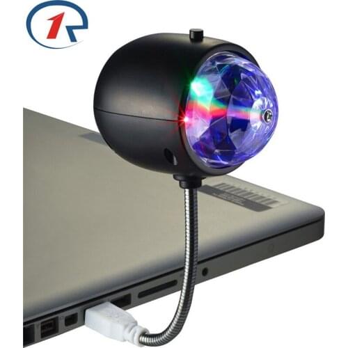 ZjRight USB White Led crystal ball computer table Lamp RGB entertainment Party DJ Home illumination Portable lighting kids gifts