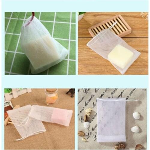 1/3/5pcs Portable Hangable Handmade Soap Saver Bag Bath Shower Travel Bubble Maker Foaming Mesh Net Clean Delicate Foam Network