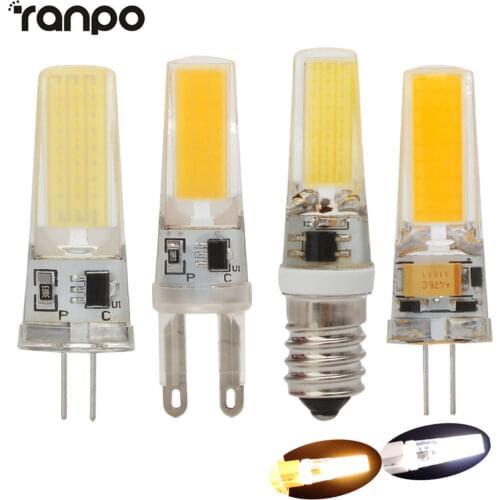 10Pcs G4 COB LED Bulb 7W LED G9 E14 lamp Crystal LED Light Bulb Lampada Bombilla Ampoule Replace Halogen AC/DC12V AC220V Lampara