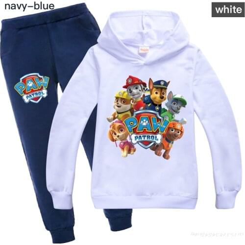Hot Cartoon Kids Clothes Paw Patrol Impostor Boy Girls Hoodie+ Pants 2Pcs/Set Boys Tracksuit Children Baby Clothes