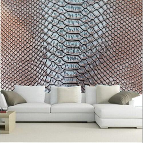 Custom 3D murals,brow snakeskin pattern texture background papel de parede,living room sofa TV wall bedroom wall paper