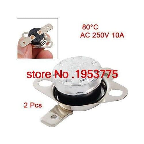 5Pcs 80 Celsius N.C Temperature Controlled Switch Thermostat KSD301
