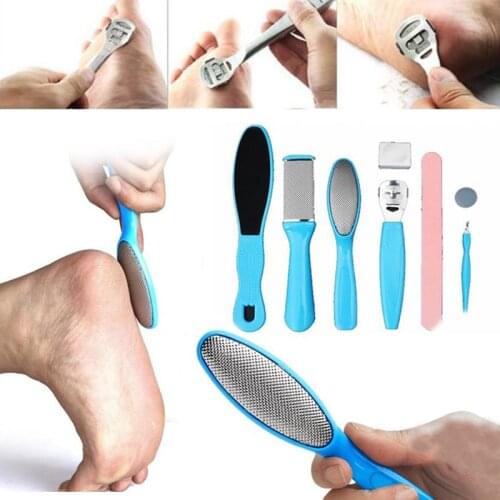 8Pcs/Set Durable Manicure Pedicure Trimmer Cutter Shaver Stainless Steel Dead Skin Remover Scraper Tool Kit