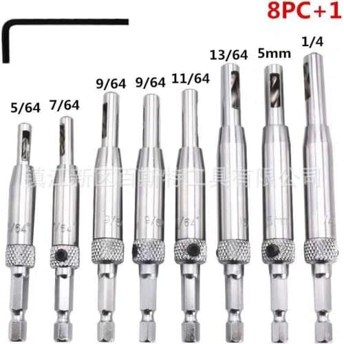 8pcs HSS Self Centering Door Window Hinge Twist Wood DIY Drill Bit Hole Puncher For Hinges Drawer Guilds